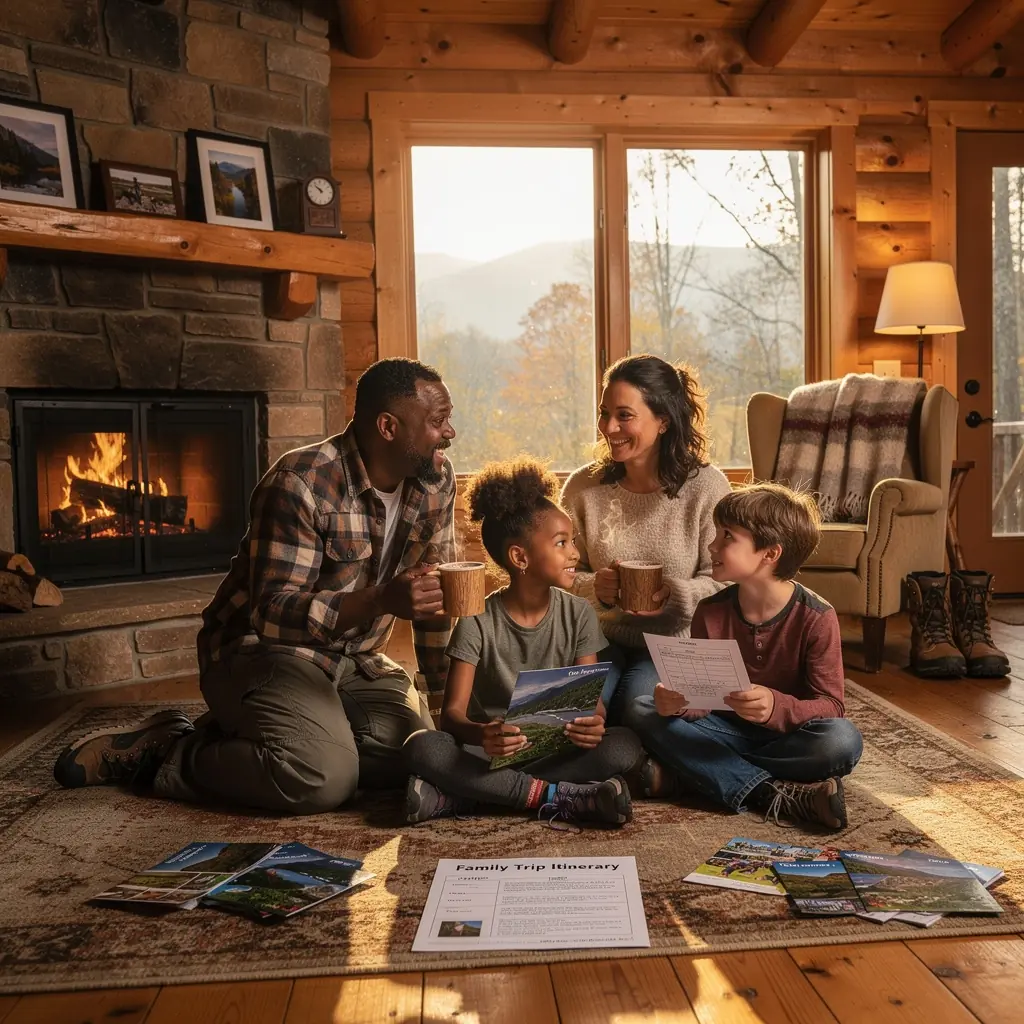 Przewodnik turystyczny pokazujący lokalne punkty zainteresowania na tablecie.